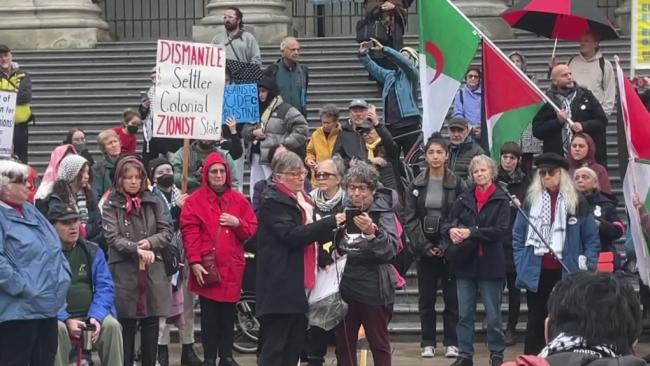 Vancouver rally among global demonstrations calling for ceasefire to support Palestinian people