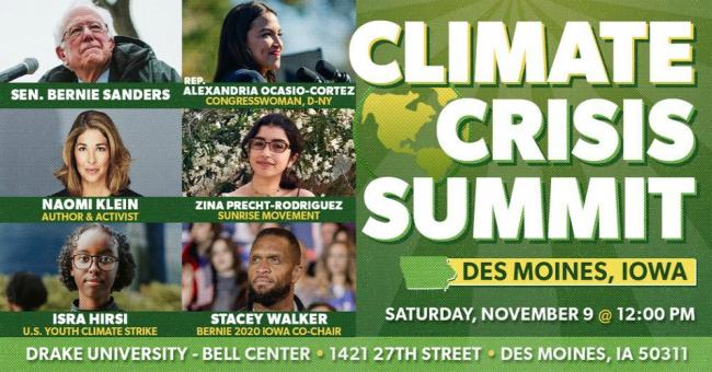 Climate Crisis Summit Iowa Nov. 2019