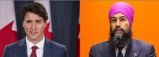 Prime Minister Justin Trudeau (left) and NDP Leader Jagmeet Singh. Photos by Alex Tétreault
