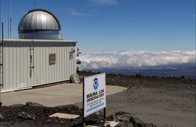 The Mauna Loa Atmospheric Baseline Observatory in Hawaii began measuring the amount of carbon in the atmosphere in 1958.Credit...Susan Cobb/NOAA