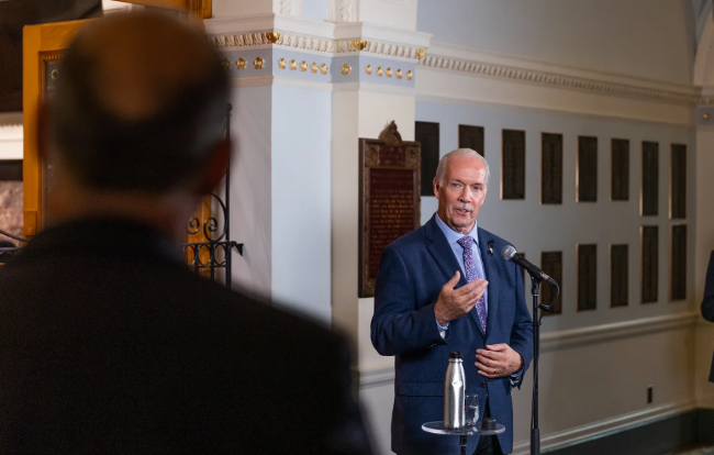 Premier John Horgan has supported fossil-fuel interests throughout his career.