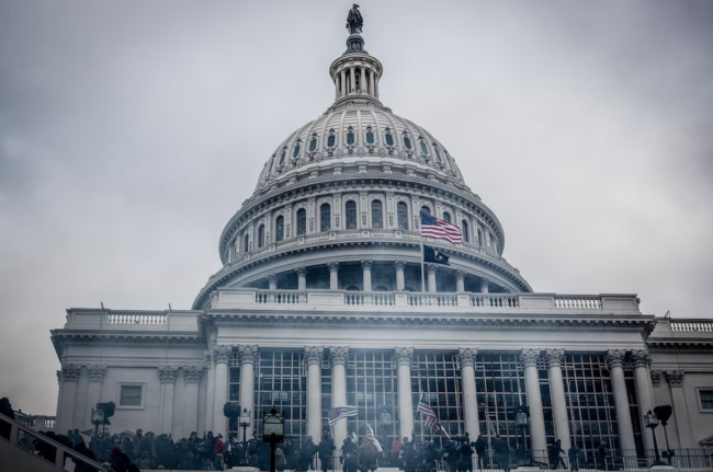 Tear gas is deployed against pro-Trump rioters breeching the U.S. Capitol on Jan. 6, 2021 in Washington, D.C. Photo: Shay Horse/NurPhoto via Getty Images