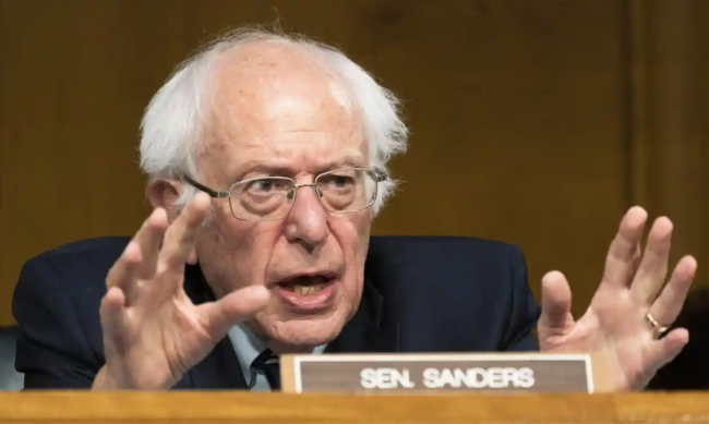 ‘Clear-eyed and – yes – angry’ … Bernie Sanders. Photograph: Manuel Balce Ceneta/AP
