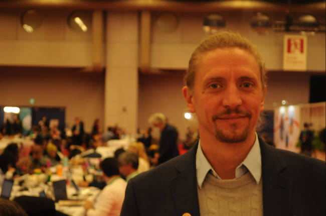 Francisco von Hildebrand, president of Gaia Amazonas, at COP15 in Montreal. Photo by Matteo Cimellaro / Canada's National Observer