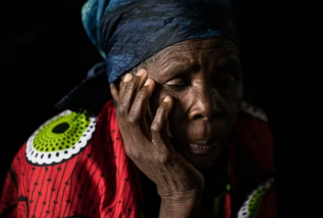 A woman at a displacement centre is pictured in Blantyre, Malawi, on Tuesday. (Thoko Chikondi/The Associated Press)