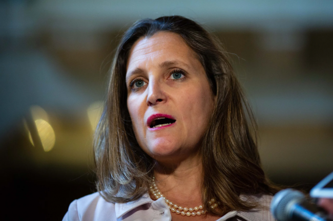 While the private sector certainly has a role to play, Finance Minister Chrystia Freeland's 2023 budget should not be leaving vital clean-tech investments up to chance. File photo by Alex Tétreault