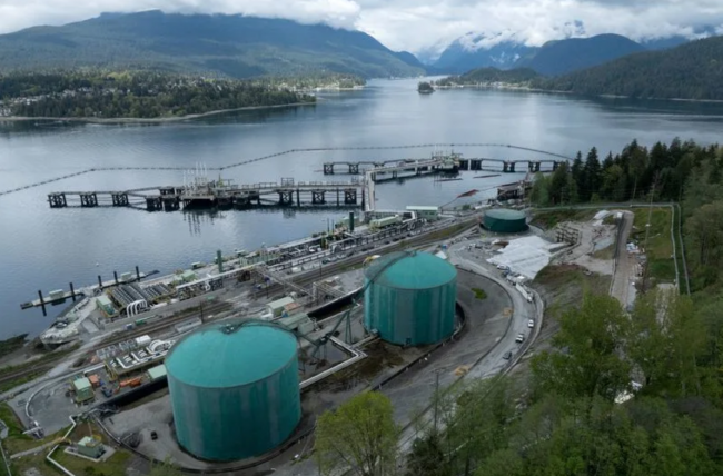 FILE PHOTO: Westridge Marine Terminal, the terminus of the Trans Mountain pipeline expansion project in Burnaby