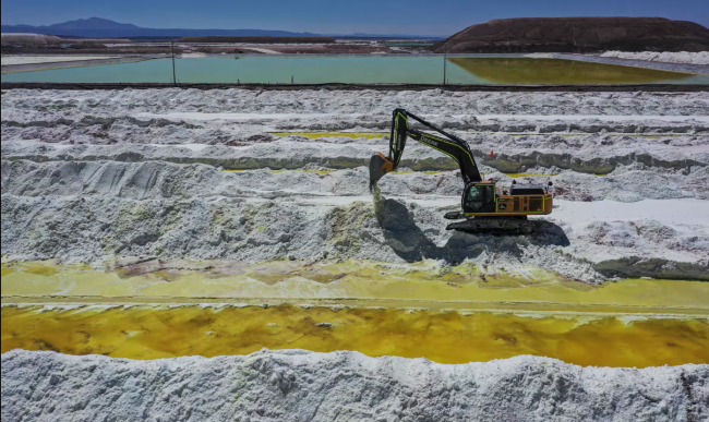 A lithium mine in the Atacama desert, Chile, in 2022. Photograph: Martin Bernetti/AFP/Getty Images