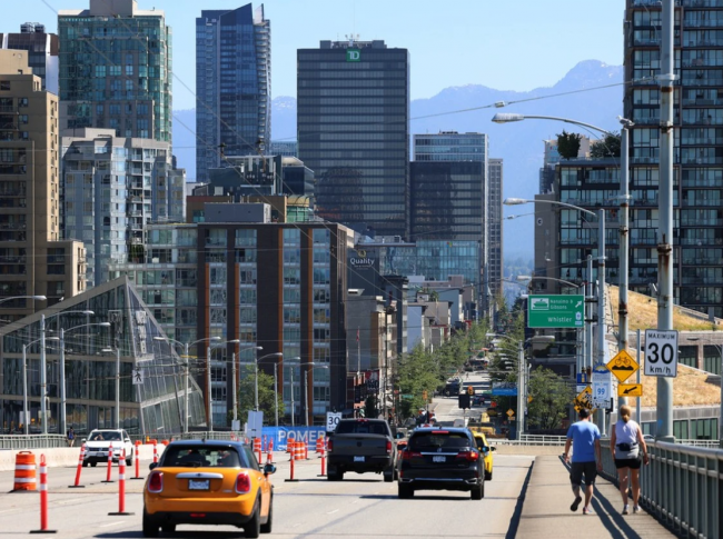 The view looking North from the Granville Street Bridge earlier this month PHOTO BY NICK PROCAYLO /PNG