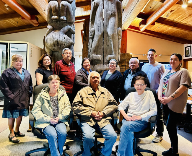 Gitanyow Hereditary Chiefs met on Nov. 25 to recognize the expiration of PRGT's environmental assessment permit with a ceremony. Photo from Gitanyow Hereditary Chiefs Office