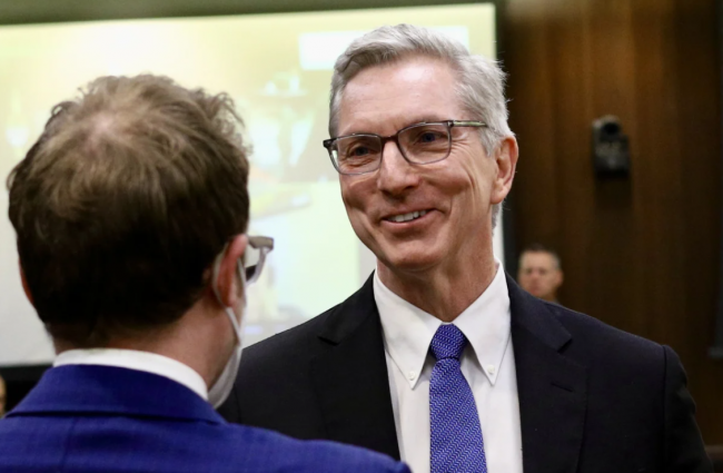 Suncor president and CEO Rich Kruger before testifying at the Standing Committee on Natural Resources in October 2023. Photo by Natasha Bulowski/Canada's National Observer