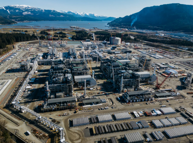 The LNG Canada facility in Kitimat, B.C., will be the most emissions-intensive LNG project in the province and stands to reap the biggest benefits from a two-year grace period on paying for carbon emissions. Photo: Marty Clemens / The Narwhal