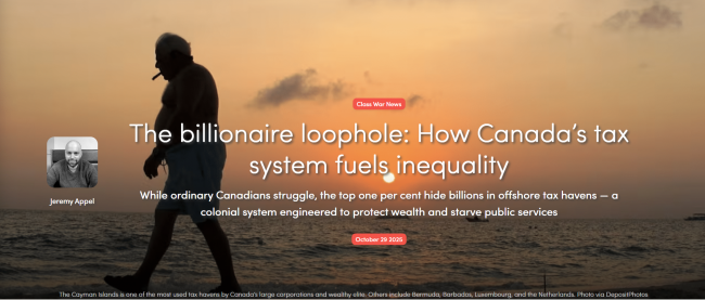 The Cayman Islands is one of the most used tax havens by Canada’s large corporations and wealthy elite. Others include Bermuda, Barbados, Luxembourg, and the Netherlands. Photo via DepositPhotos