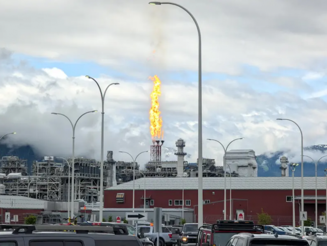 LNG Canada flarestack (supplied image)