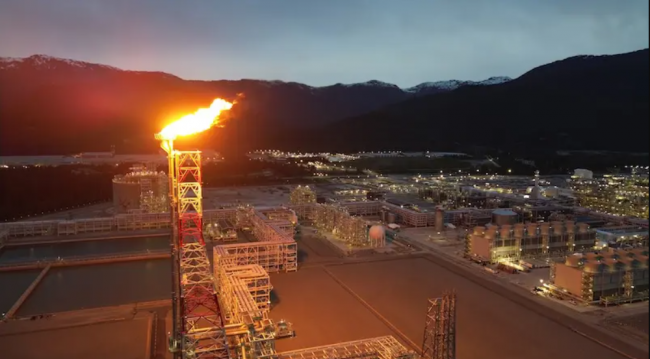 An LNG Canada flarestack. The Energy Mix
