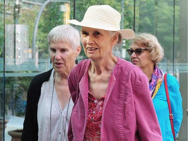 Jean Swanson arrives at B.C. Supreme Court for sentencing after her June 30 arrest at the Kinder Morgan in Burnaby. NICK PROCAYLO / PNG