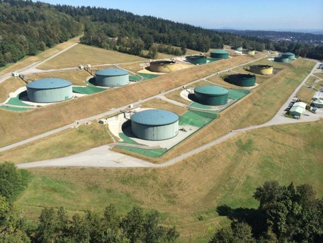 The Burnaby tank farm. (via Contributed)