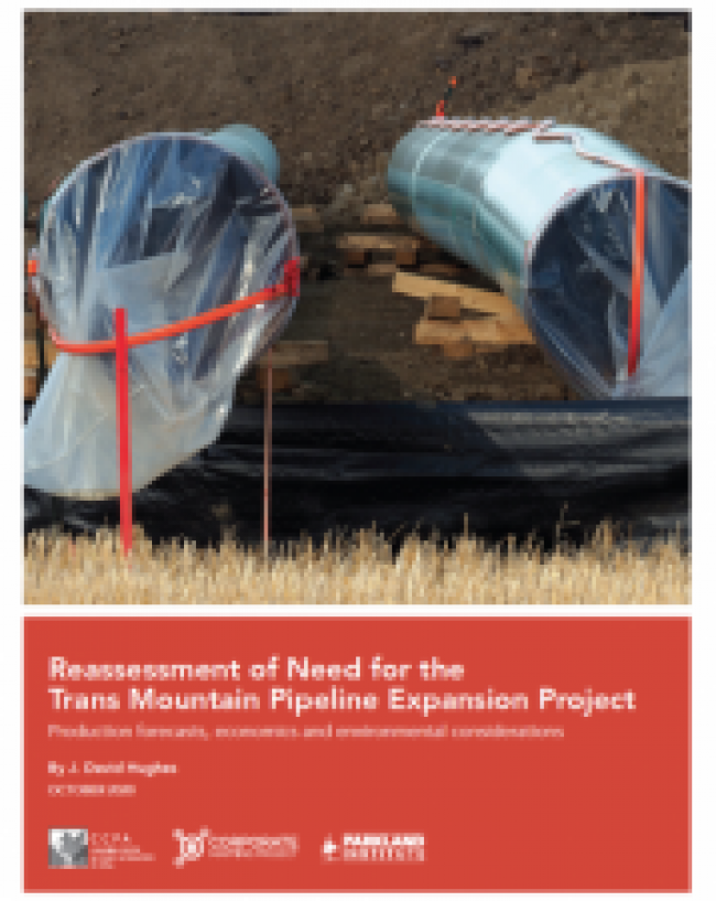 report cover  - Reassessment of Need for the Trans Mountain Pipeline Expansion Project