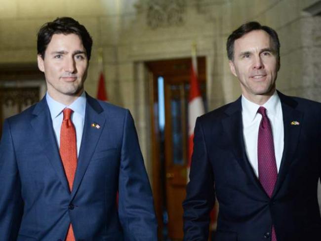 Justin Trudeau and Bill Morneau in March. The finance minister is one of the people who convinced the prime minister to make pipelines a priority, John Ivison writes.THE CANADIAN PRESS/Sean Kilpatrick