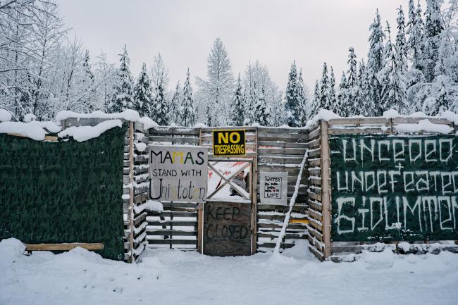 The Gidimt’en camp is located south of Smithers in northern British Columbia. Photo by Michael Toledano.
