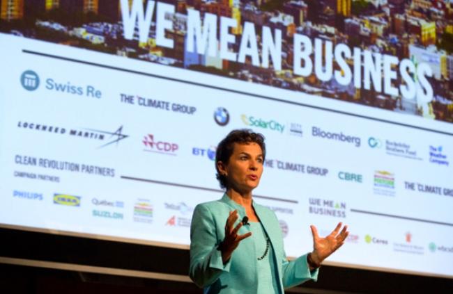 Christiana Figueres, former Executive Secretary of the UN Framework Convention on Climate Change, at the launch of ‘We Mean Business’ at the NYC Climate Week in 2014.