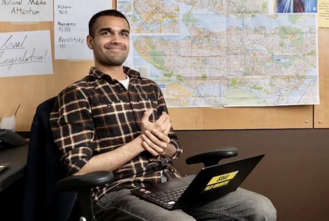 Climate activist Zain Haq. Photo by Ian Harland