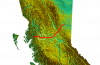 Coastal GasLink route. Wetʼsuwetʼen territory is in the white square