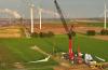 Wind turbines are being dismantled to make way for a coal mine expansion in Germany. Photo via BUND NRW/X (Twitter)