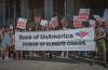 Climate activists rally outside Bank of America Tower in Midtown Manhattan as part of the March to End Fossil Fuels on September 19, 2023. Erik McGregor / LightRocket via Getty Images
