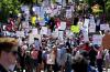 Canadians rally against actions by US President Donald Trump, near the US Embassy in Ottawa on June 14, 2025. Photo by Justin Tang, the Canadian Press.