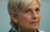 Jill Stein, the 2024 Green Party presidential candidate, during an event with Workers Strike Back and the "Abandon Harris" campaign at the Bint Jebail Cultural Center in Dearborn, MI on Friday, Oct. 6, 2024. (Photo by Dominic Gwinn / Middle East Images / Middle East Images via AFP)