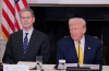 President Donald Trump declined to deny the risk of a recession as markets plunge in response to his tariffs. Photo: Anna Moneymaker (Getty Images)