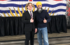 NDP candidate Jäger Rosenberg, the election’s youngest candidate, and leader Jagmeet Singh during the campaign. Photo supplied.
