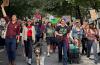 Hundreds of people have taken part in two protests against AI data centres in Vancouver. Photo for The Tyee by Isaac Phan Nay.