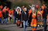 The National Day for Truth and Reconciliation memorial walk took place in Kamloops days after a white supremacist group unfurled a ‘Got bones?’ banner nearby. Photo by Darryl Dyck, the Canadian Press.
