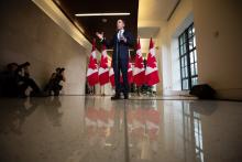 Finance Minister Bill Morneau speaks to media on Nov. 21, 2018 in Ottawa. Photo by Alex Tétreault