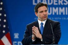 Florida Gov. Ron DeSantis gives remarks at the Heritage Foundation's 50th Anniversary Leadership Summit at the Gaylord National Resort & Convention Center on April 21, 2023, in National Harbor, Maryland. ANNA MONEYMAKER / GETTY IMAGES