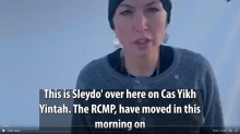 "This is Sleydo over here on Cas Yih Yintah. The RCMP have moved in this morning on Gidimt'en Checkpoint. CGL is enforcing their own injunction order. "