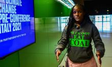 Ugandan climate activist Vanessa Nakate at the Youth4Climate summit in Milan in September. Photograph: Miguel Medina/AFP/Getty