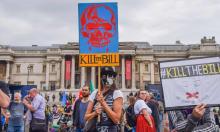 Kill The Bill protest, London, 21 August 2021. ‘A vaguely democratic nation is sliding towards autocracy.’ Photograph: Vuk Valcic/SOPA Images/REX/Shutterstock