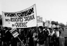 A demonstration of Quebec’s Common Front in October 1988. (Flickr / André Querry)