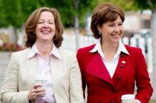 Premiers Christy Clark and Alison Redford 
