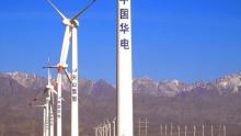 David Shukman watches one of China's giant wind farms take shape