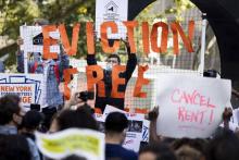 Evictions Protest - Photo: Justin Lane/EPA-EFE/Shutterstock