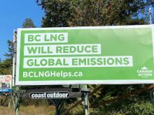 Following an investigation, Ad Standards Canada described claims that BC LNG would reduce global emissions as ‘greenwashing.’ The interim decision is being appealed. Photo by Ed Wiebe.