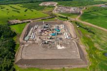 With the approval of LNG Canada, there is expected to be an explosion of hydraulic fracturing operations in northeastern B.C., like this one near Farmington, B.C. Photo: Garth Lenz / The Narwhal
