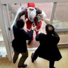Santa delivers lumps of coal