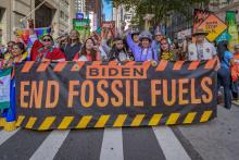 Ahead of the Climate Ambition Summit, thousands of youth, frontline advocates and climate and community activists join in the March to End Fossil Fuels in New York City, on September 17, 2023. Erik McGregor / LightRocket via Getty Images