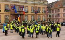 Gilets Jaune (Yellow Vest) Movement demonstration in Belfort, France, December 29, 2018. Photo Credit: Thomas Bresson, CC BY 4.0