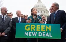A new poll suggests many Canadians support the idea of a huge public spending blitz to address climate change, similar to what politicians in the United States like Rep. Alexandria Ocasio-Cortez have dubbed a “Green New Deal.”  (SAUL LOEB / AFP/GETTY IMAGES FILE PHOTO)